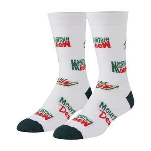 Odd Sox Mountain Dew Novelty Print Crew Socks - Men's Size 6-12